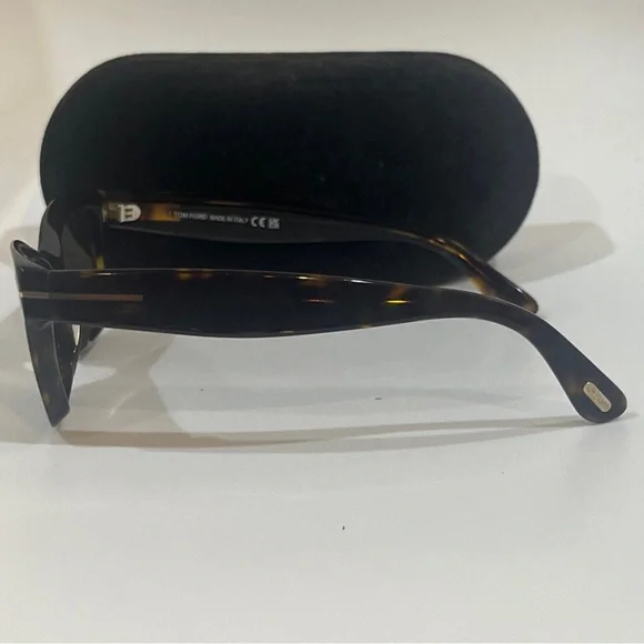 Tom Ford Mikel FT1085 52H Black-Dark Havana/Brown Polarized Women's Sunglasses - Picture 3 of 11